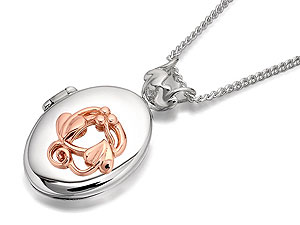 Unbranded Clogau-Silver-and-9ct-Rose-Gold-Locket-and-Chain-184840