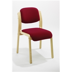 Titan Wooden Reception Chairs Beech veneer frame with upholstered seat and back Fabric is Advantage