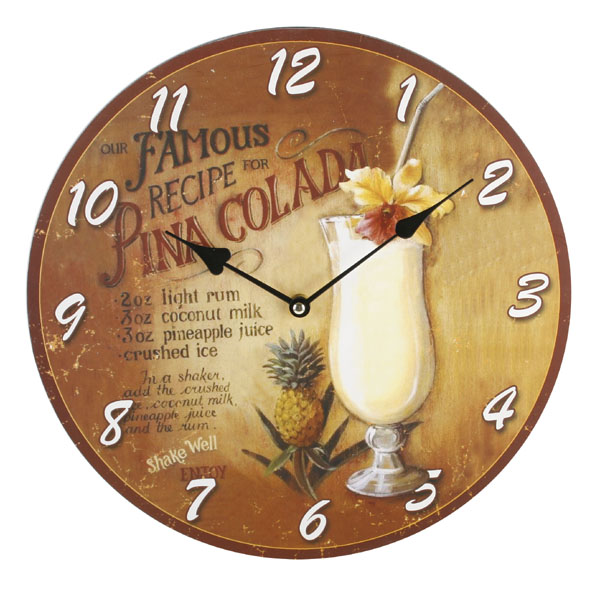 Unbranded Cocktail Style Wall Clock