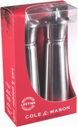 Cole and Mason Stainless Steel Pepper Mill/Salt Mill Gift Set