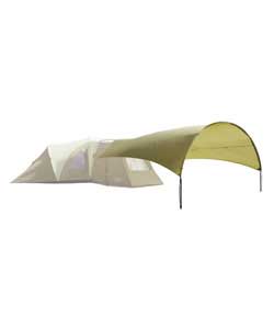 Extend your living space outdoors with this expansive awning. Height and width adjustable in accorda