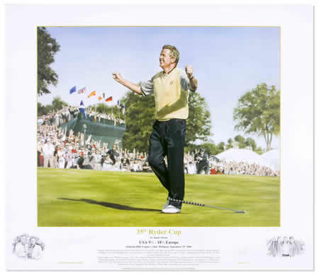 COLIN MONTGOMERIE SIGNED 35TH RYDER CUP PRINT