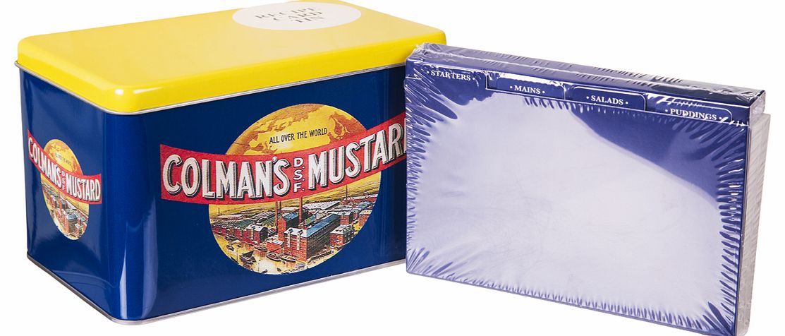 Colmans is one of the oldest food brands, founded 200 years ago in Norwich. The iconic and striking blue, yellow and red packaging looks wonderful on this cute recipe tin, which also comes with 30 card inserts so you never lose those prized family re