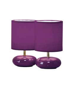 Unbranded Colour Match Pair of Ceramic Pebble Table Lamps