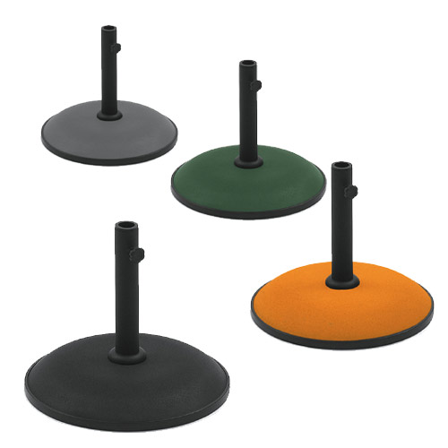 Great range of coloured parasol bases available in a choice 4 colours.Sizes:  42cm diameter  Weight 