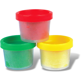 An eight pot pack of modelling dough in vibrant rainbow colours. Ready for little hands to mould