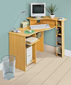 Unbranded Compact Corner Desk- Beech
