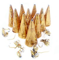 These gold or silver party poppers are slightly more sophisticated than our regular ones.   The