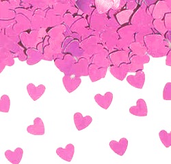 Confetti - Sparkle hearts - Pink metallic - 14g