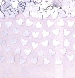 Confetti - Sparkle hearts - Silver metallic - 14g