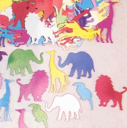 Confetti - Wild animals - metallic - 14g