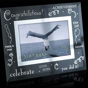 Unbranded Congratulations Glass Photo Frame