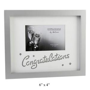 Unbranded Congratulations Silver 6 x 4 Photo Frame
