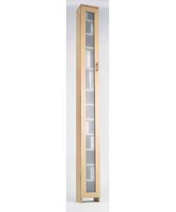 Unbranded Contemporary Beech CD/DVD Tower with Door