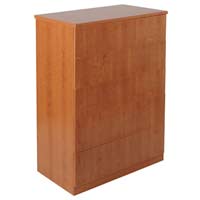 Dimensions: H1100 x W800 x D485 mm, Cherry Wood Effect, Finished Inside with an Apple Wood Effect,