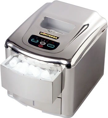 Freshly made ice at home when you want it, from a machine that would grace any modern, stylish