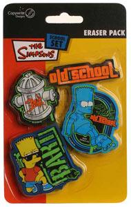Novelty character eraser set with the fabulous Simpsons Use then or collect them