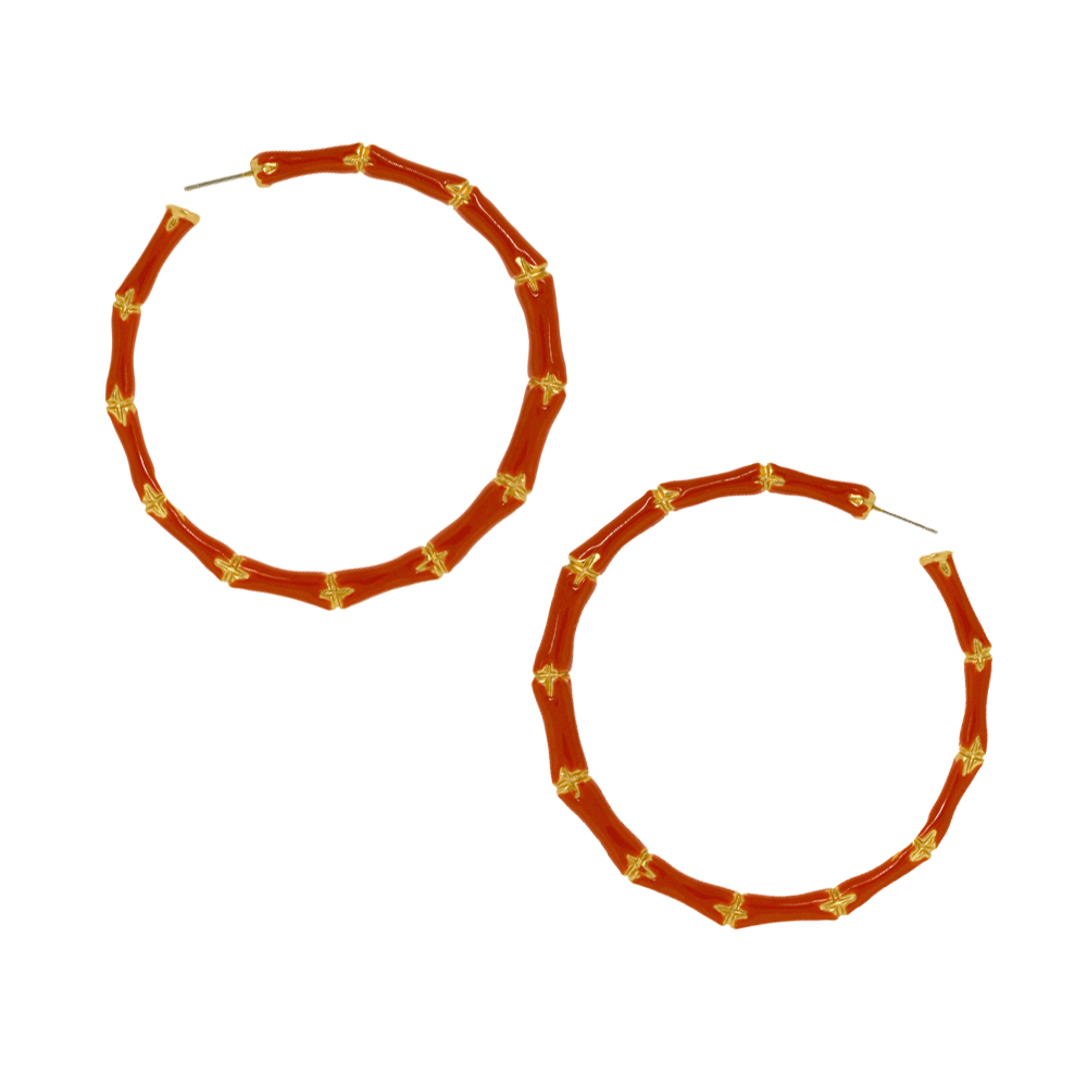 Unbranded Coral Bamboo Hoops
