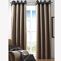Cord Unlined Curtains Beige 168x183cm