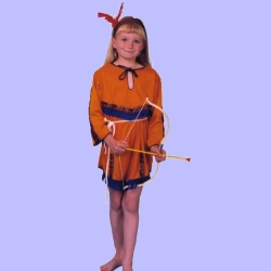 Costume - Indian Girl - Dress/Belt/Headband - Medium (130cm)
