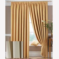Cotton Satin Unlined Curtains Cream 229x229cm
