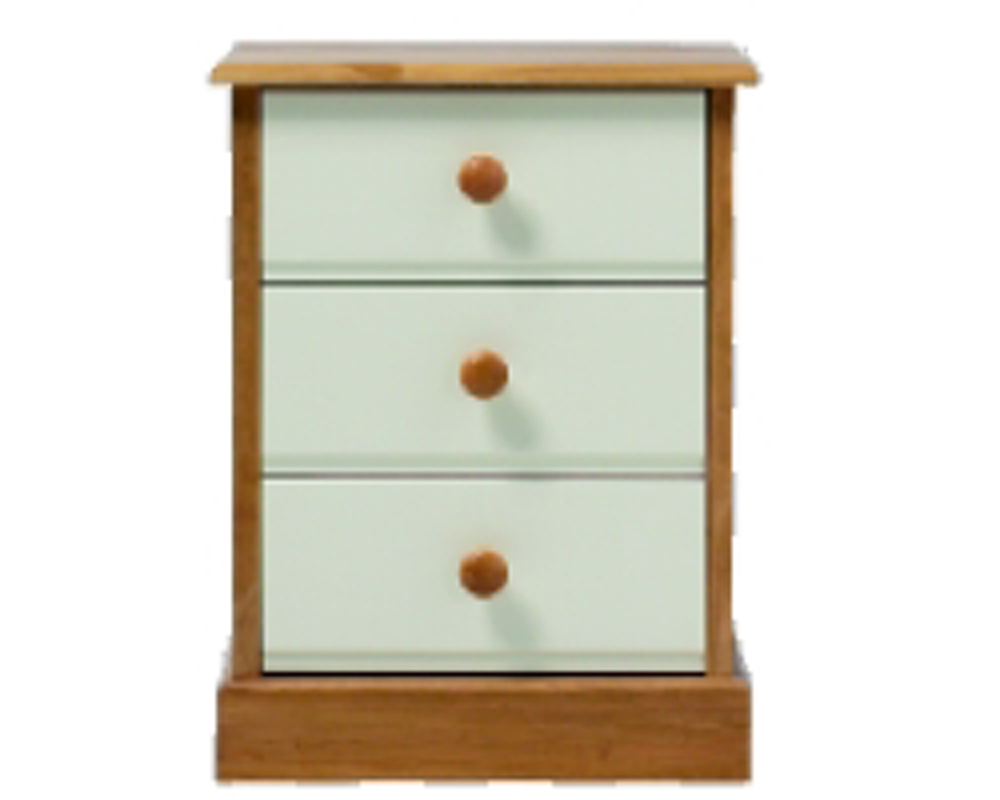 Unbranded Country Pine and Ivory Bedside Cabinet