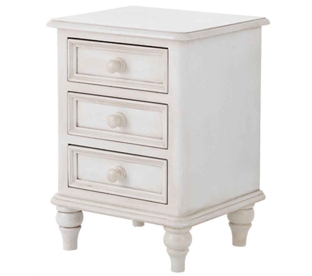 Unbranded Country Rose White Bedside Cabinet