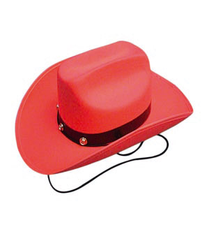 Cowboy Trampas hat, red