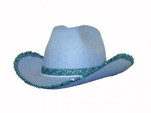 Cowgirl will be hurling her lasso in this hat, here in blue