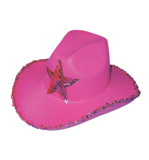 Cowgirl/Madonna hat, pale pink