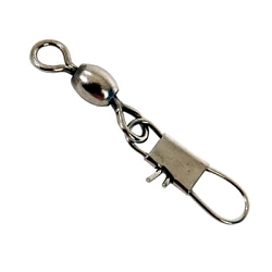 Nickel snap swivels. Available in size 1. Sold in packs of 10A good swivel and clip combination. Exc