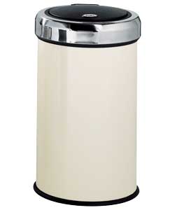 Unbranded Cream 50 Litre Touch Top Bin