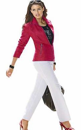 Unbranded Creation L Colourful Faux Leather Jacket