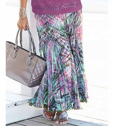 An exclusive print to Kaleidoscope! In crinkle with godets at the hemline and fully elaticated waistband for ease of fit. A perfect holiday getaway skirt that will pack easily into your suitcase and doesnt require any ironing. Fully lined. Maxi Skirt