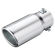 Stainless steel chrome finished tail pipe fits easily to the end of vehicle exhaust pipe. The trim h