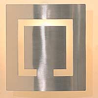 Cubis Cutaway Square Wall Light Brushed Chrome Finish