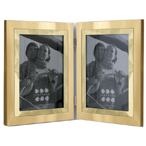 Unbranded Culver Gold Two Tone Double Photo Frame
