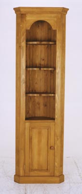 LONG JOHN CORNER CUPBOARD WITH 3 SHELVES ON TOP