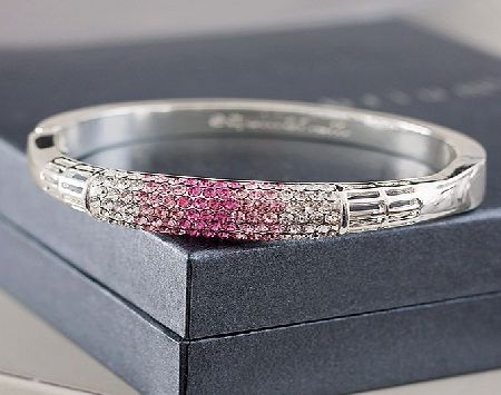 Unbranded Curved Diamante Bangle in Personalised Box