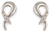 Curved diamond earrings