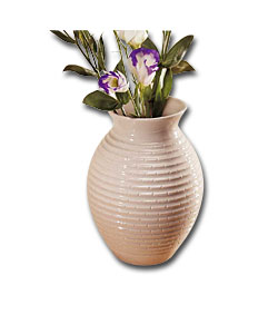 Cut Groove Ceramic Vase