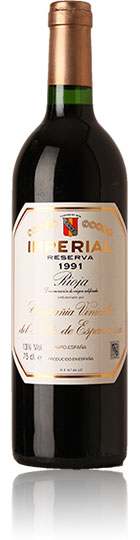 Unbranded CVNE Imperial 1991, Rioja Reserva 6 x 75cl Bottles