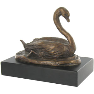 Unbranded Cygnets First Swim Bronze Figurine