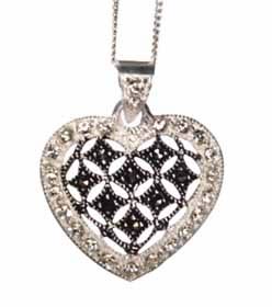 Girls Gifts - CZ and Marcasite Heart
