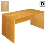 (D) Scandinavian Real Wood Veneer Standard Desk-Oak