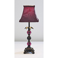 Unbranded DABAR4179 X - Black and Burgandy Table Lamp