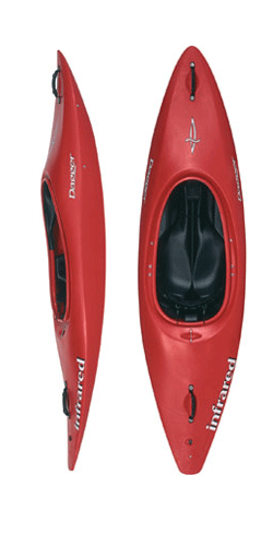 Dagger Infrared 8.3ft Legend Kayak, Versatile planning hull with bevelled edges, balanced volume dis