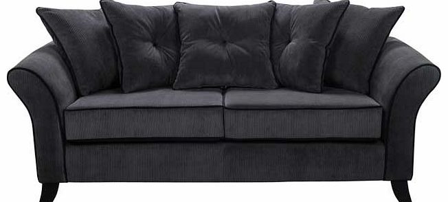 Unbranded Daisy Large Fabric Sofa - Charcoal