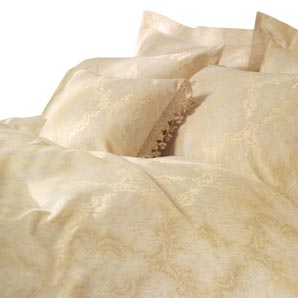 Jonelle Damask oyster duvet covers and pillowcases