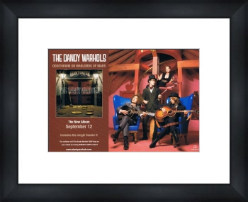 DANDY WARHOLS Odditorium or Warlords of Mars - Custom Framed Original Ad 34x28cm 23mm black wood fra